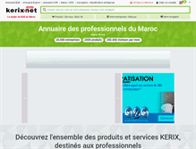 Tablet Screenshot of annuaire-maroc-kerix.com